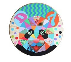 Dream Panda â€“ Original Painting on wood, Painting, Acrylic on Wood Panel
