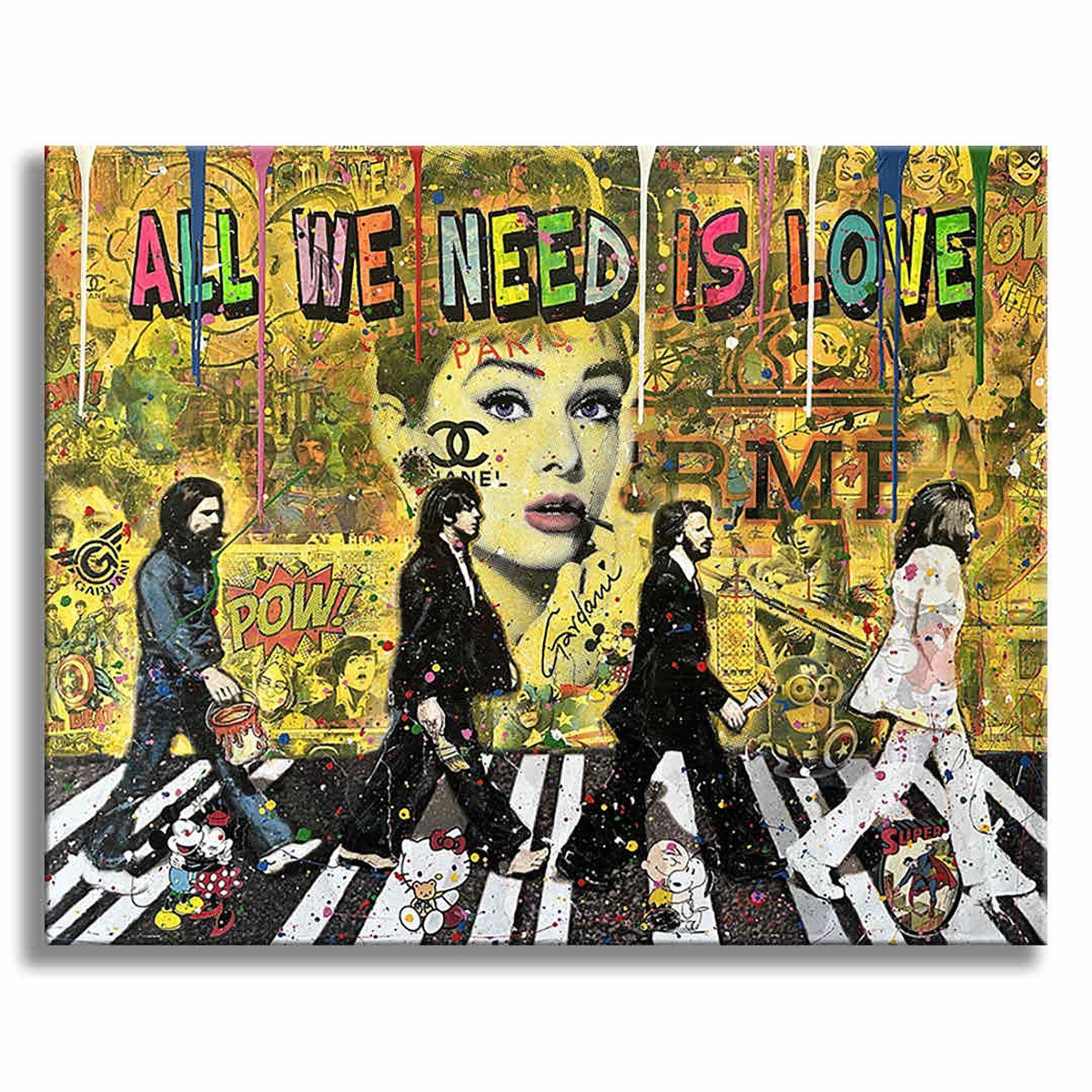 Each morning Beatles â€“ Original Painting on canvas, Painting, Acrylic on Canva For Sale 1