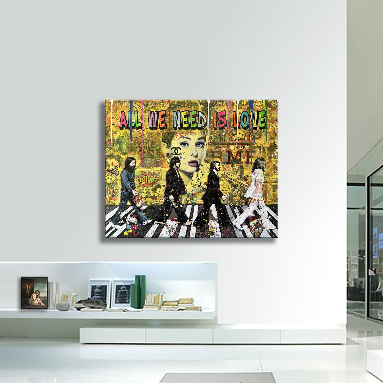 Each morning Beatles â€“ Original Painting on canvas, Painting, Acrylic on Canva For Sale 2