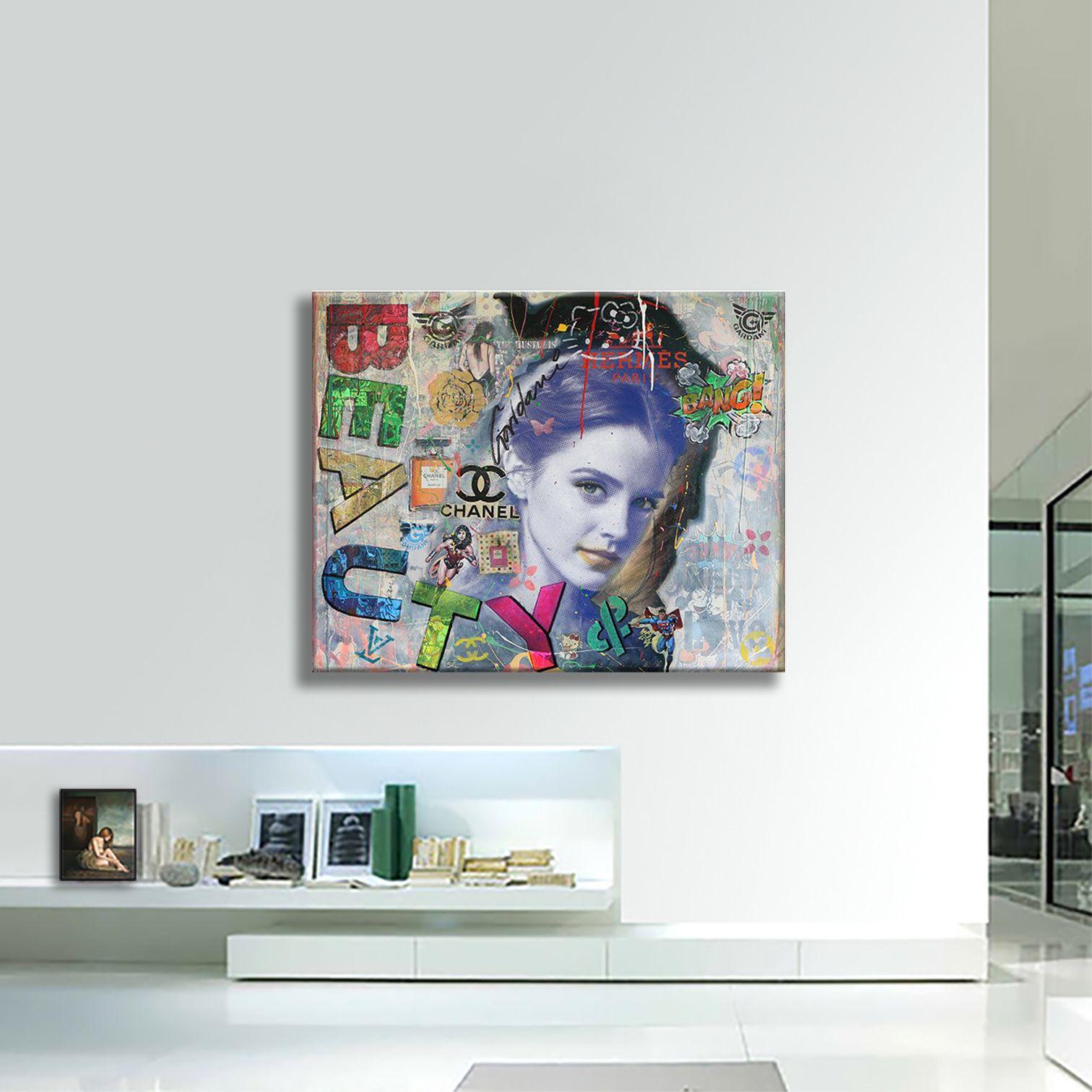 Emma Watson - La beauté, peinture, acrylique sur toile en vente 1