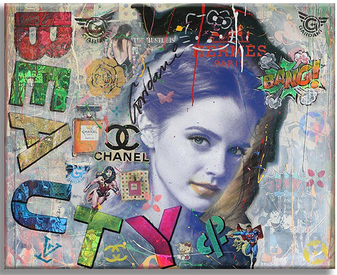 Emma Watson - La beauté, peinture, acrylique sur toile - Painting de Gardani Art