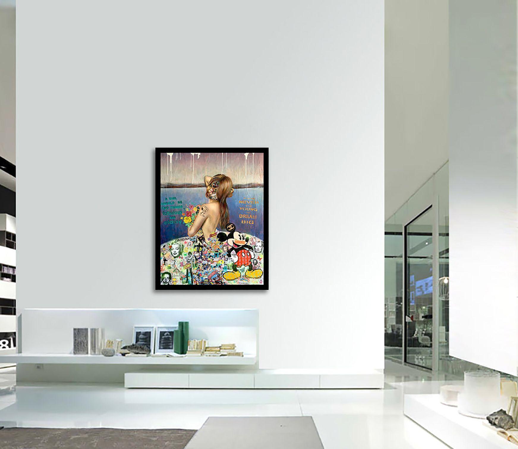 Original-Gemälde auf Leinwand.    Einzigartiges Pop-Art-Originalgemälde auf Leinwand von Gardani für Sie verfügbar. Handsigniert vom Künstler auf der Vorder- und Rückseite, mit offiziellem Gardani-Echtheitszertifikat mit einer einzigartigen