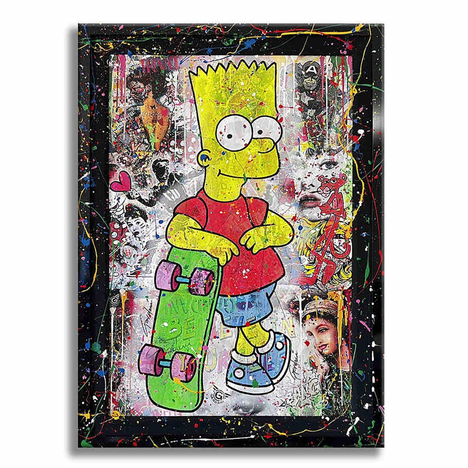Faster Bart â€“ Original Painting on canvas, Painting, Acrylic on Canvas For Sale 1