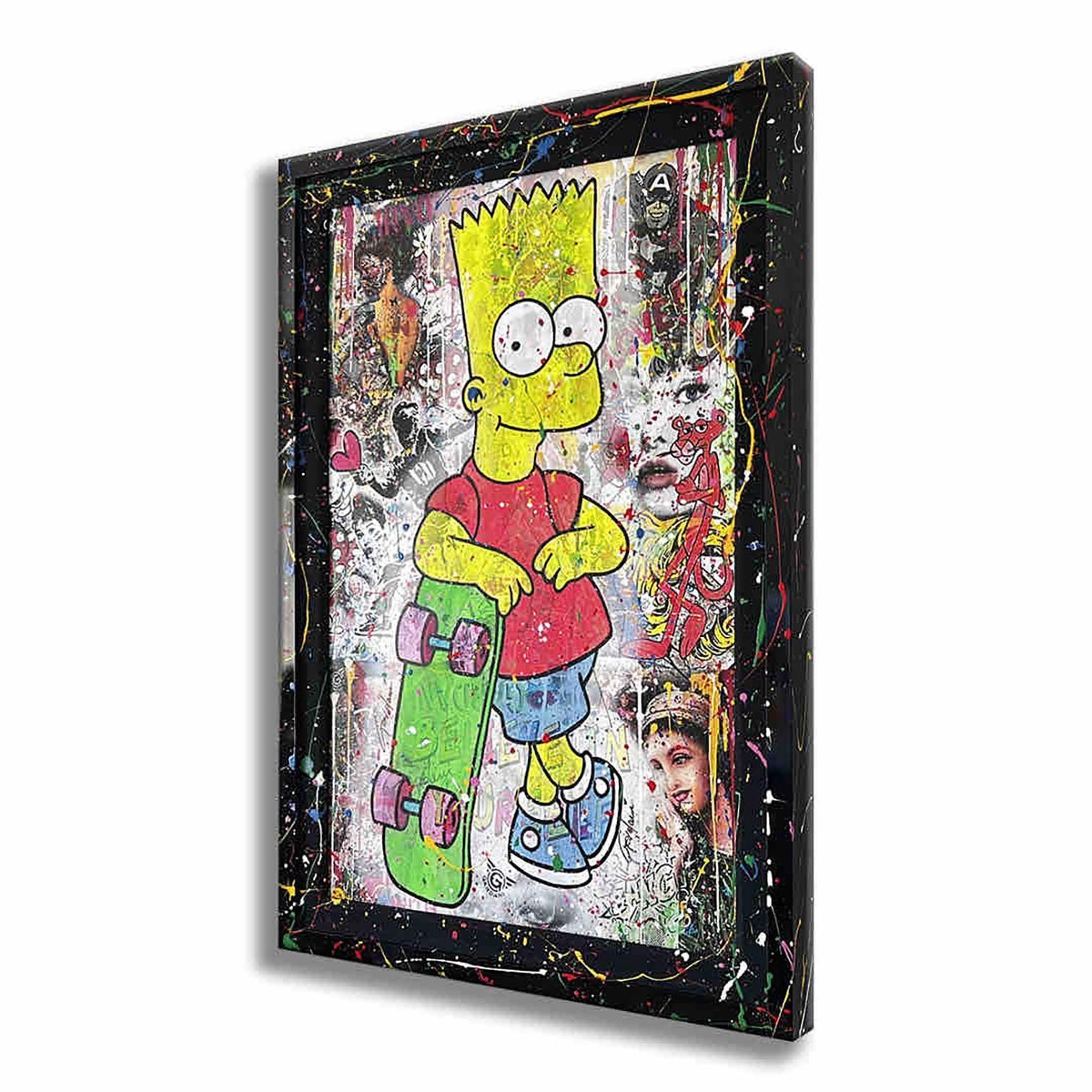 Faster Bart â€“ Original Painting on canvas, Painting, Acrylic on Canvas For Sale 2