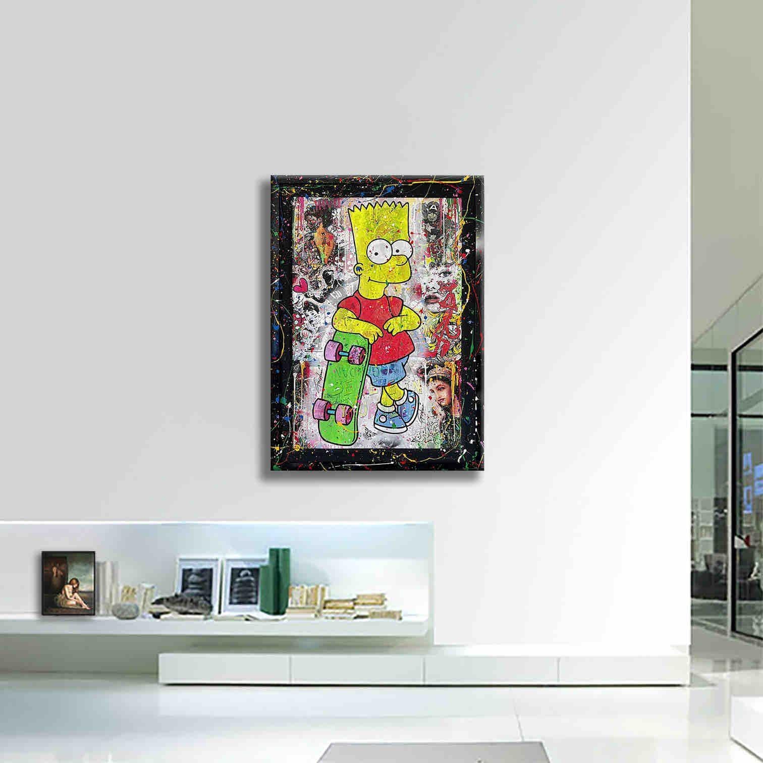 Faster Bart â€“ Original Painting on canvas, Painting, Acrylic on Canvas For Sale 4