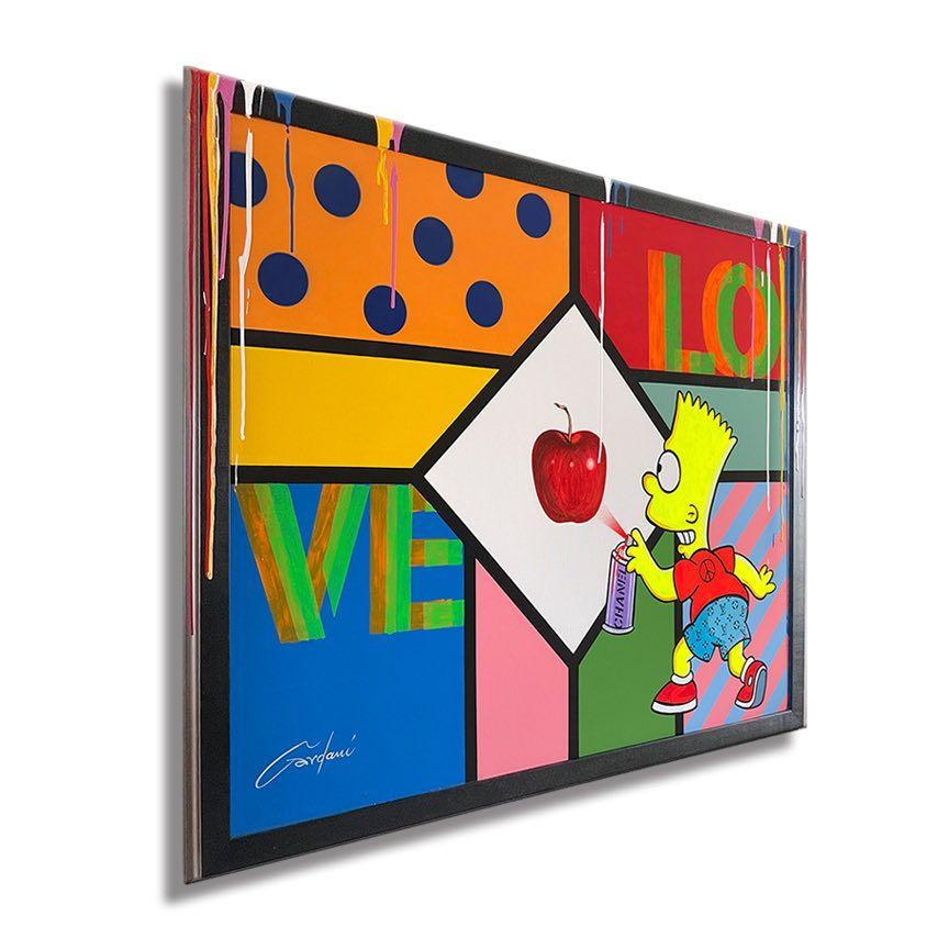 Forbidden Bart fruit, Painting, Acrylic on Canvas For Sale 1