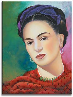 Frida Kahlo Passion, Painting, Oil on Canvas