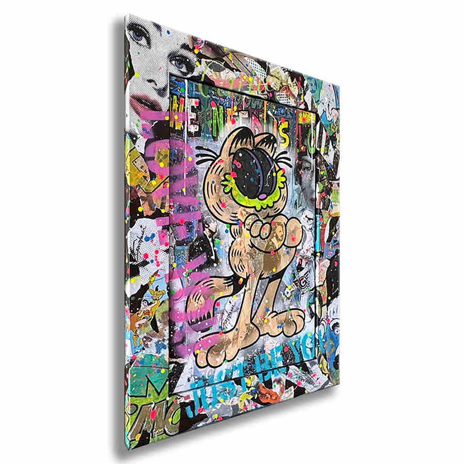 Garfield Attitude, Painting, Acrylic on Canvas For Sale 2