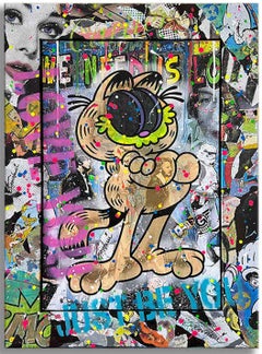Garfield Attitude, Painting, Acrylic on Canvas