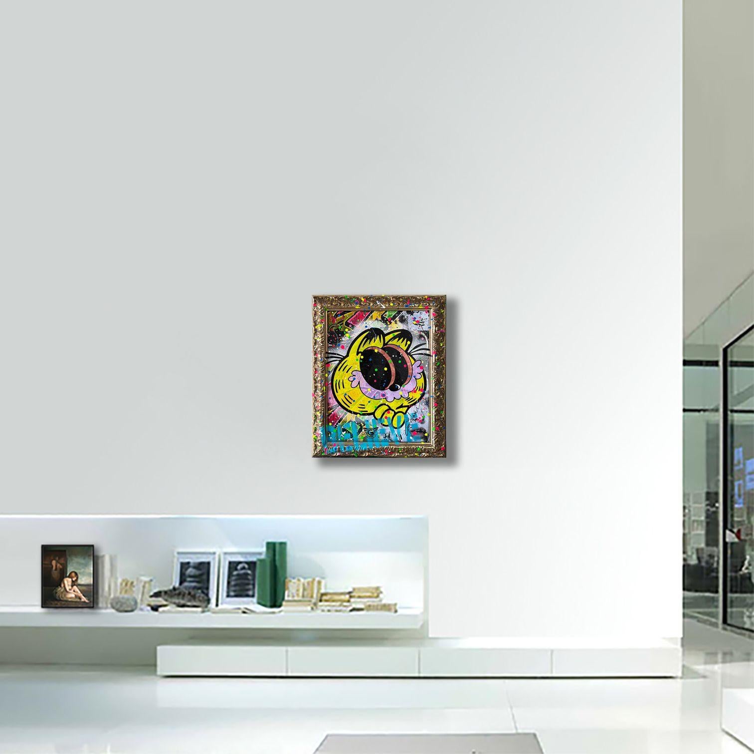 Garfield Opinion, Gemälde, Acryl auf Leinwand im Angebot 1