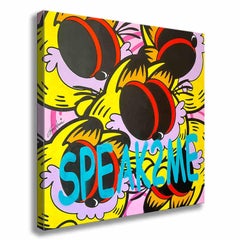 Garfield spricht zu mir, Gemälde, Acryl auf Leinwand