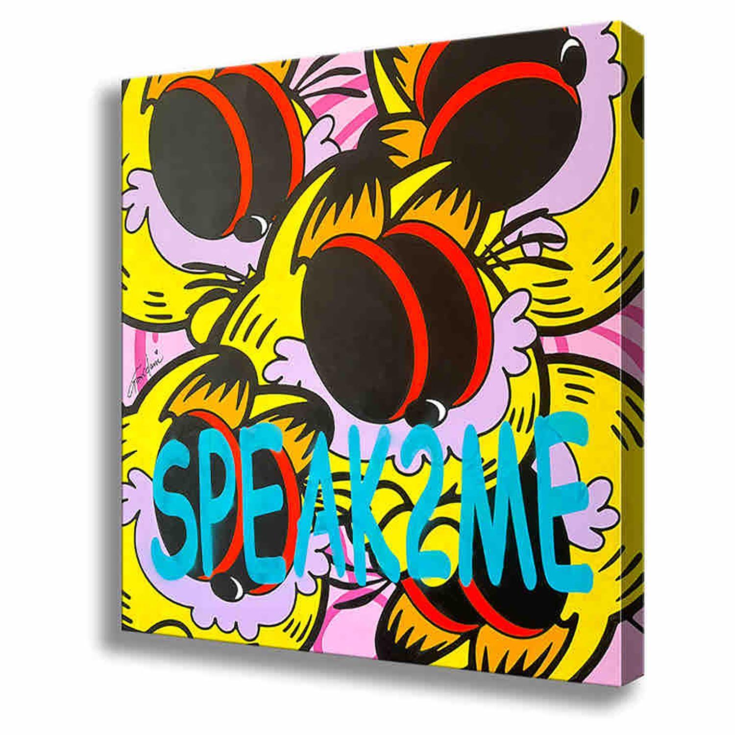 Einzigartiges Pop-Art-Originalgemälde auf Leinwand von Gardani für Sie verfügbar. Handsigniert vom Künstler auf der Vorder- und Rückseite, mit offiziellem Gardani-Echtheitszertifikat mit einer einzigartigen Dollarschein-Sequenz als