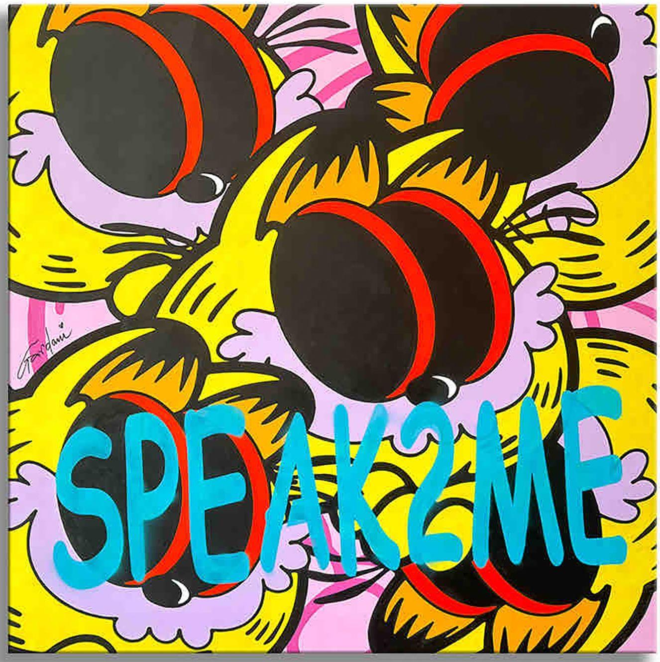 Garfield Speak to me, Painting, Acrylic on Canvas