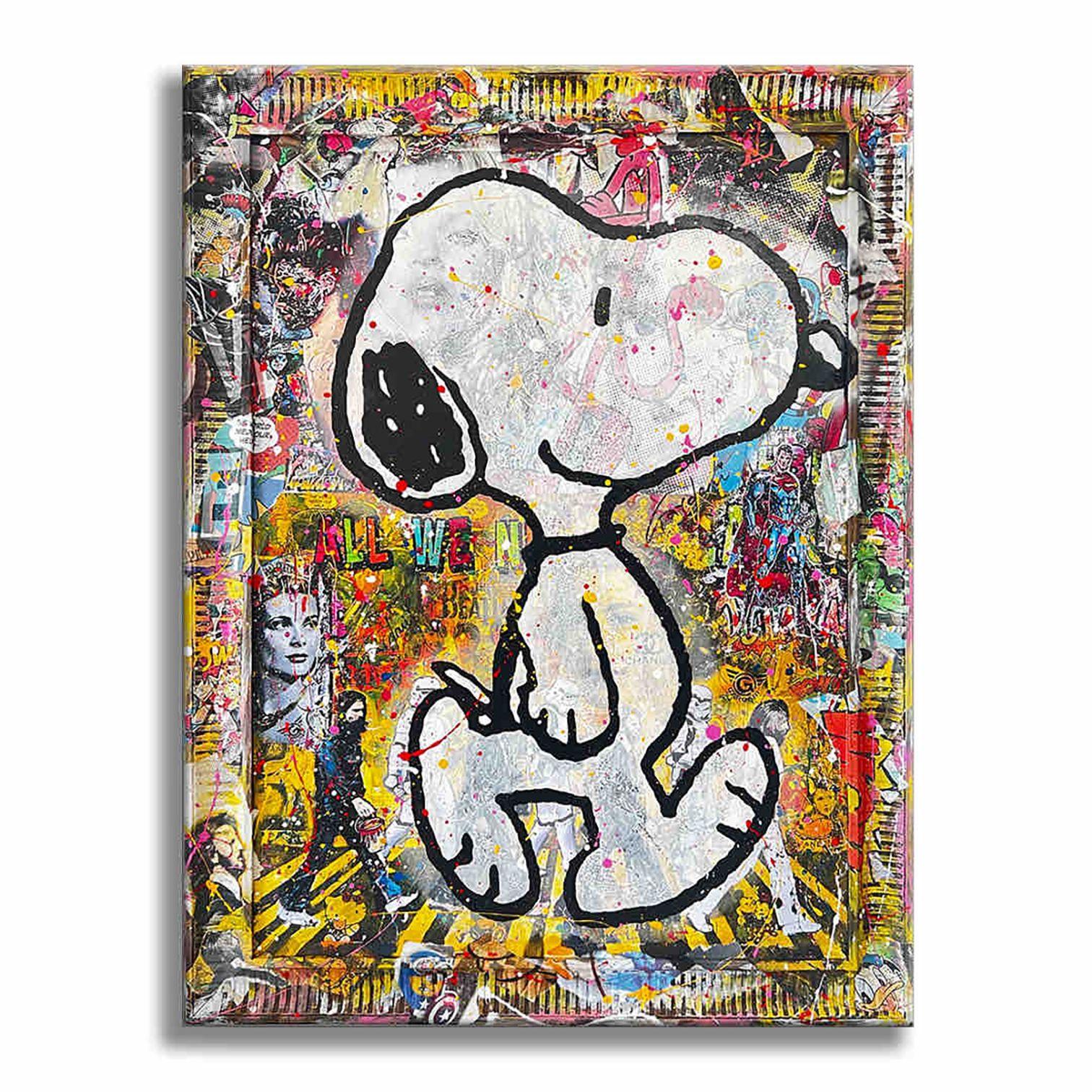 Garfield mundo - Pintura original sobre lienzo, Pintura, Acrilico sobre lienzo 2