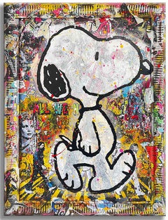 Garfield mundo - Pintura original sobre lienzo, Pintura, Acrilico sobre lienzo