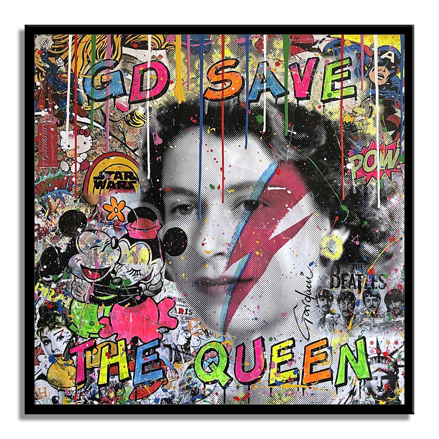 GD Save the Queen, Painting, Acrylic on Canvas For Sale 1