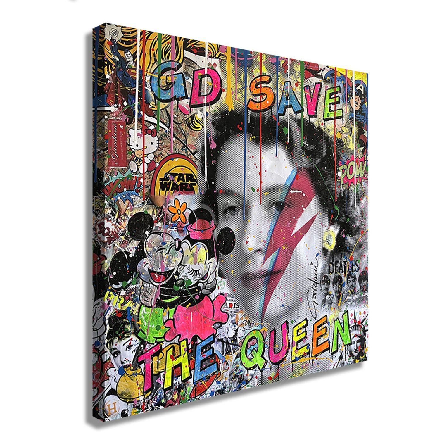 GD Save the Queen, Painting, Acrylic on Canvas For Sale 3