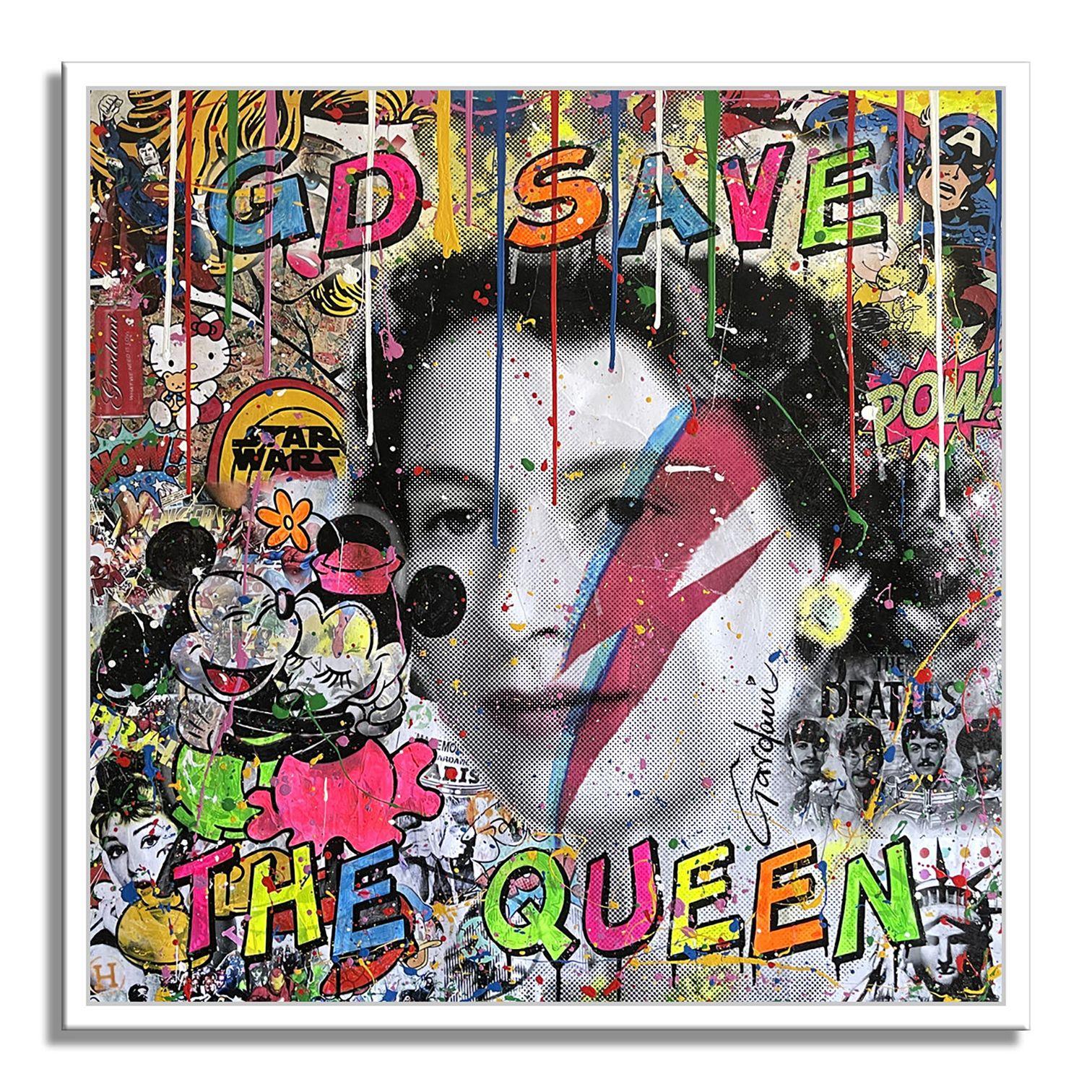 GD Save the Queen, Painting, Acrylic on Canvas For Sale 4