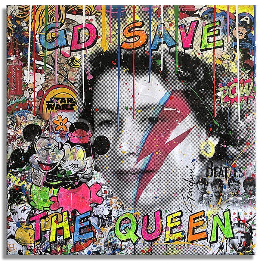 GD Save the Queen, Gemälde, Acryl auf Leinwand