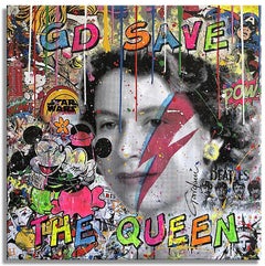 GD Save the Queen, Painting, Acrylic on Canvas