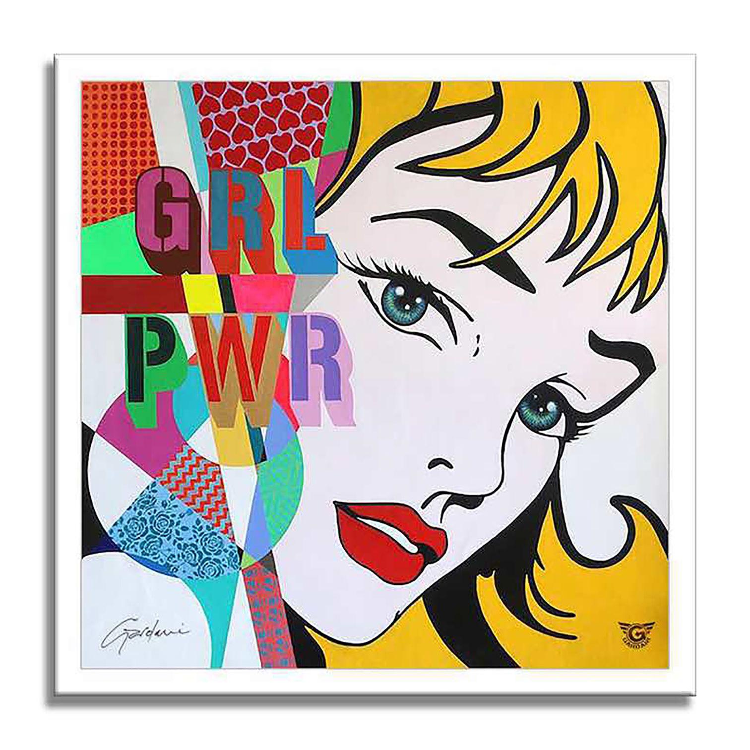 Einzigartiges Pop-Art-Originalgemälde auf Leinwand von Gardani für Sie verfügbar. Handsigniert vom Künstler auf der Vorder- und Rückseite, mit offiziellem Gardani-Echtheitszertifikat mit einer einzigartigen Dollarschein-Sequenz als