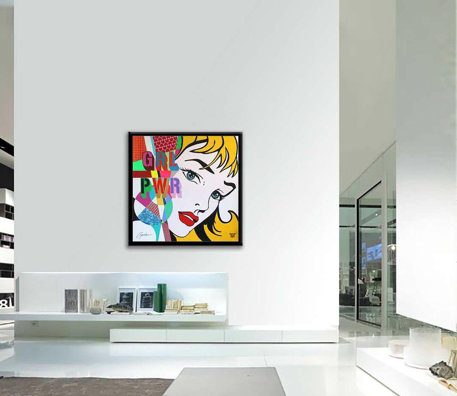 Mädchenpower, Gemälde, Acryl auf Leinwand im Angebot 2