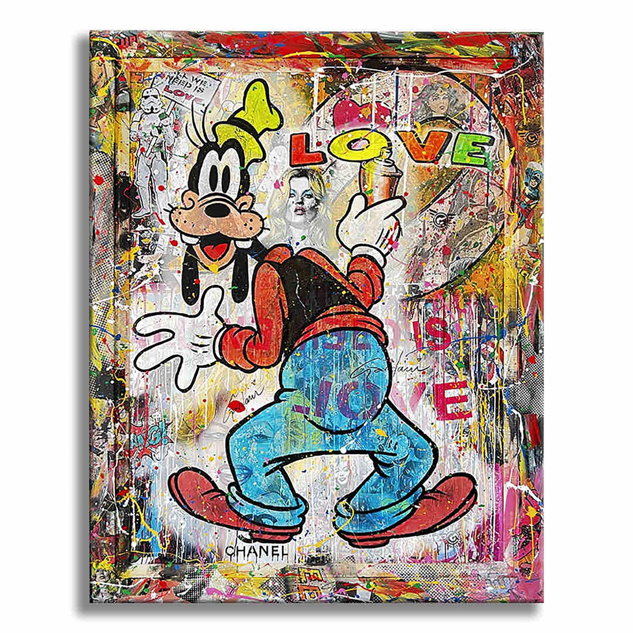 Goofy Love â€“ Original Painting on Canvas, Painting, Acrylic on Canvas For Sale 1