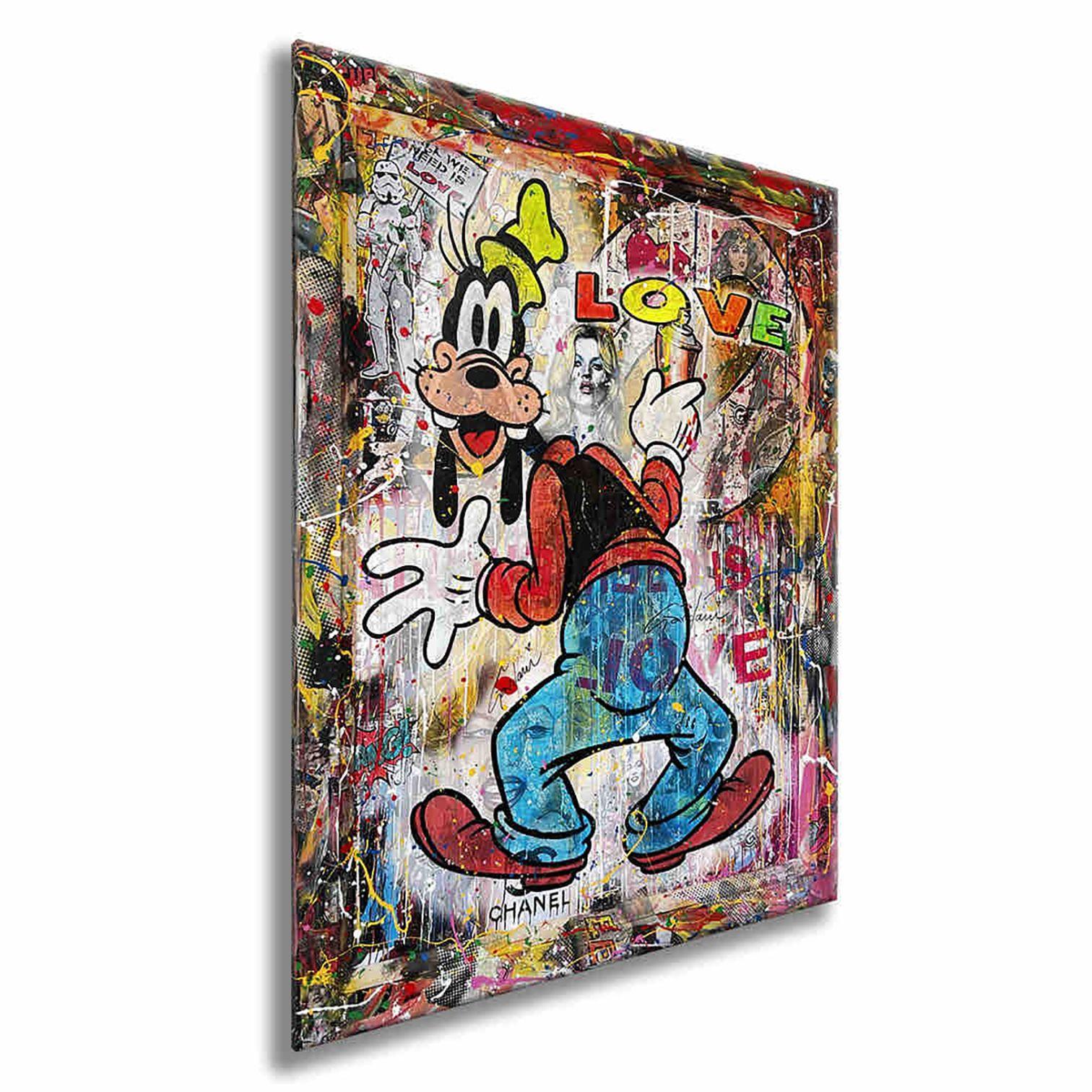 Peinture Pop Art originale sur toile de Gardani, unique en son genre, signée à la main par l'artiste au recto et au verso, accompagnée d'un certificat d'authenticité officiel de Gardani avec une séquence unique de billets d'un dollar comme numéro