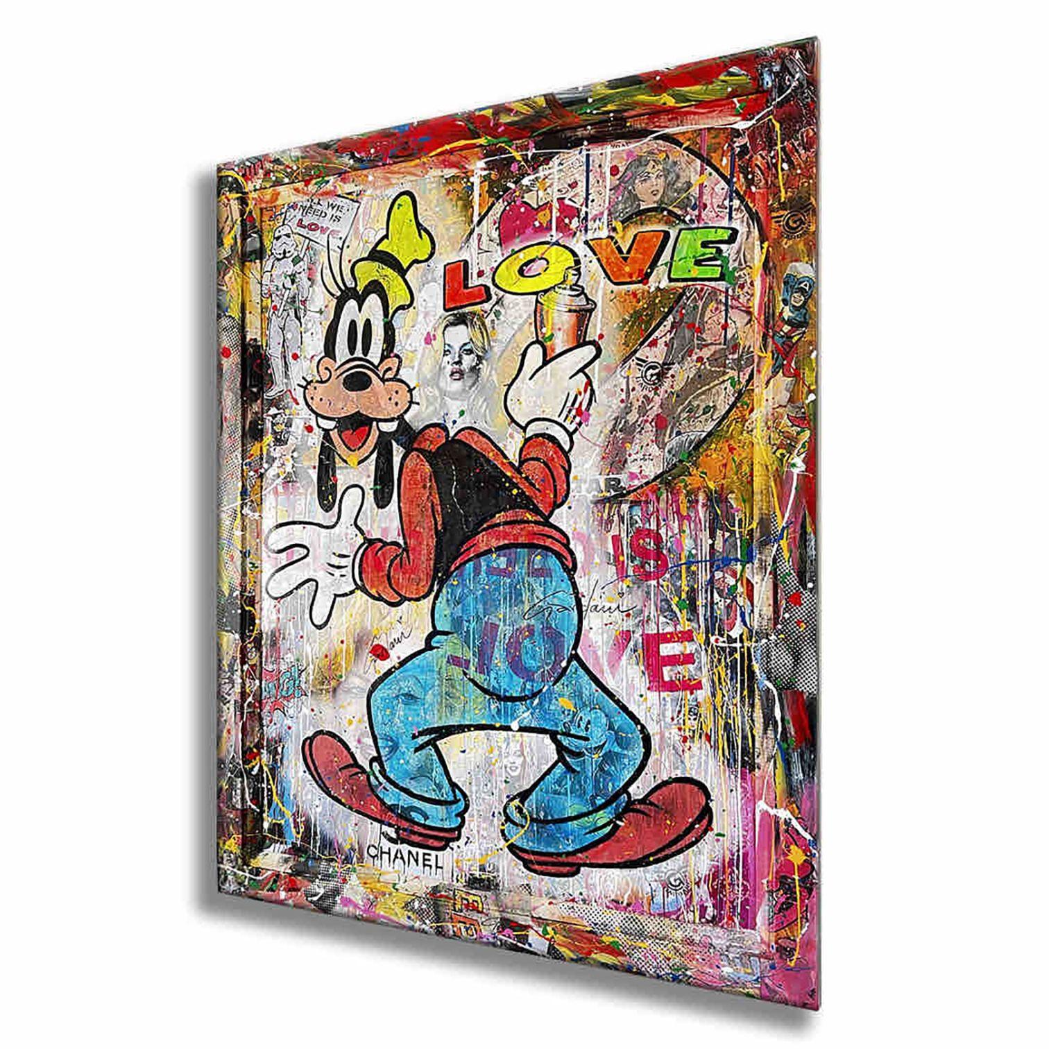 Goofy Love â€“ Original Painting on Canvas, Painting, Acrylic on Canvas For Sale 3