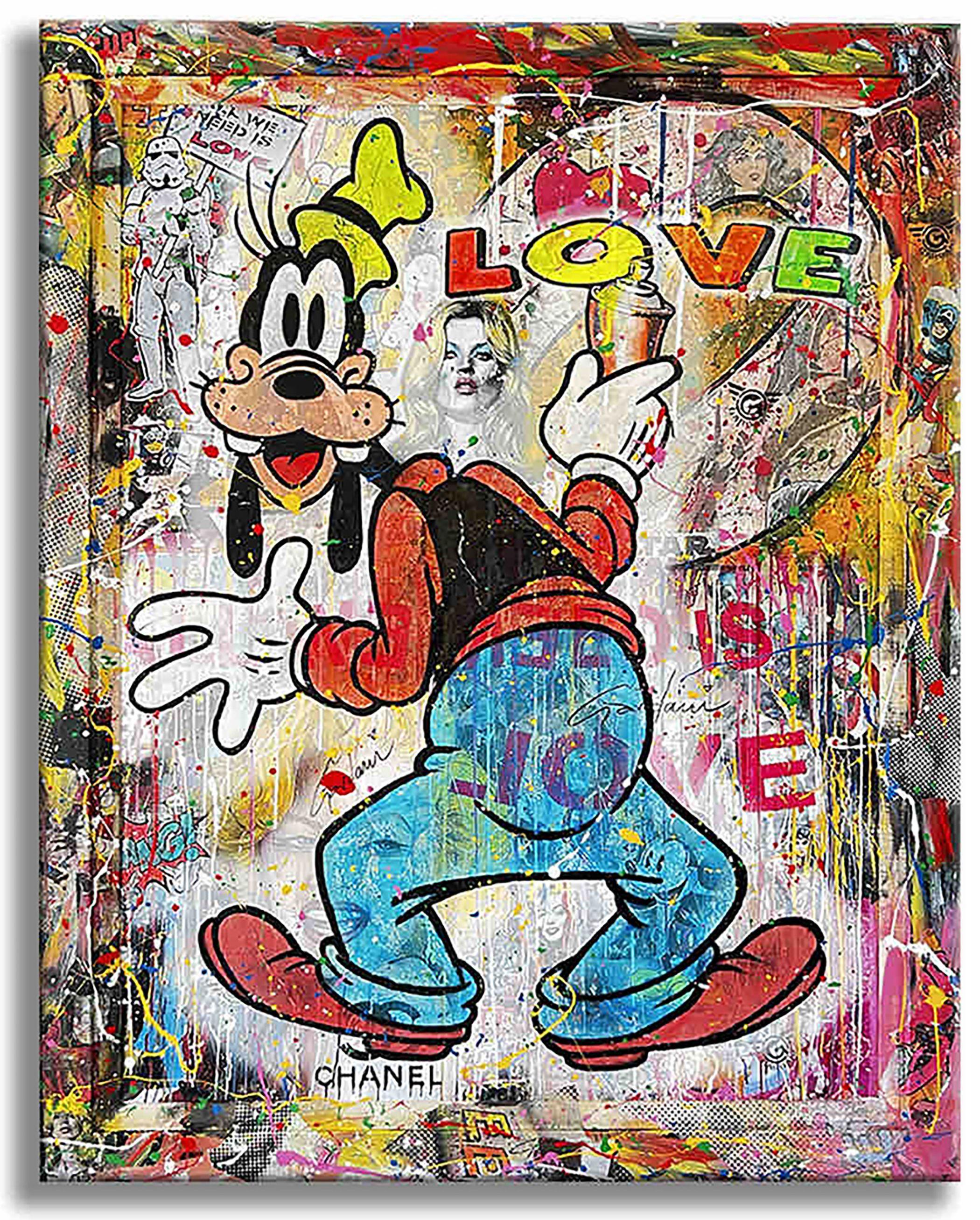 One-of-a-kind Pop Art Original Painting on Canvas by Gardani, hand signed by the Artist front and back, comes with official Gardani Certificate of Authenticity with a unique dollar bill sequence as a registration matching number of that