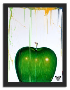 Green apple, Painting, Acrylic on Canvas