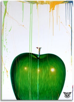 Green apple, Painting, Acrylic on Canvas