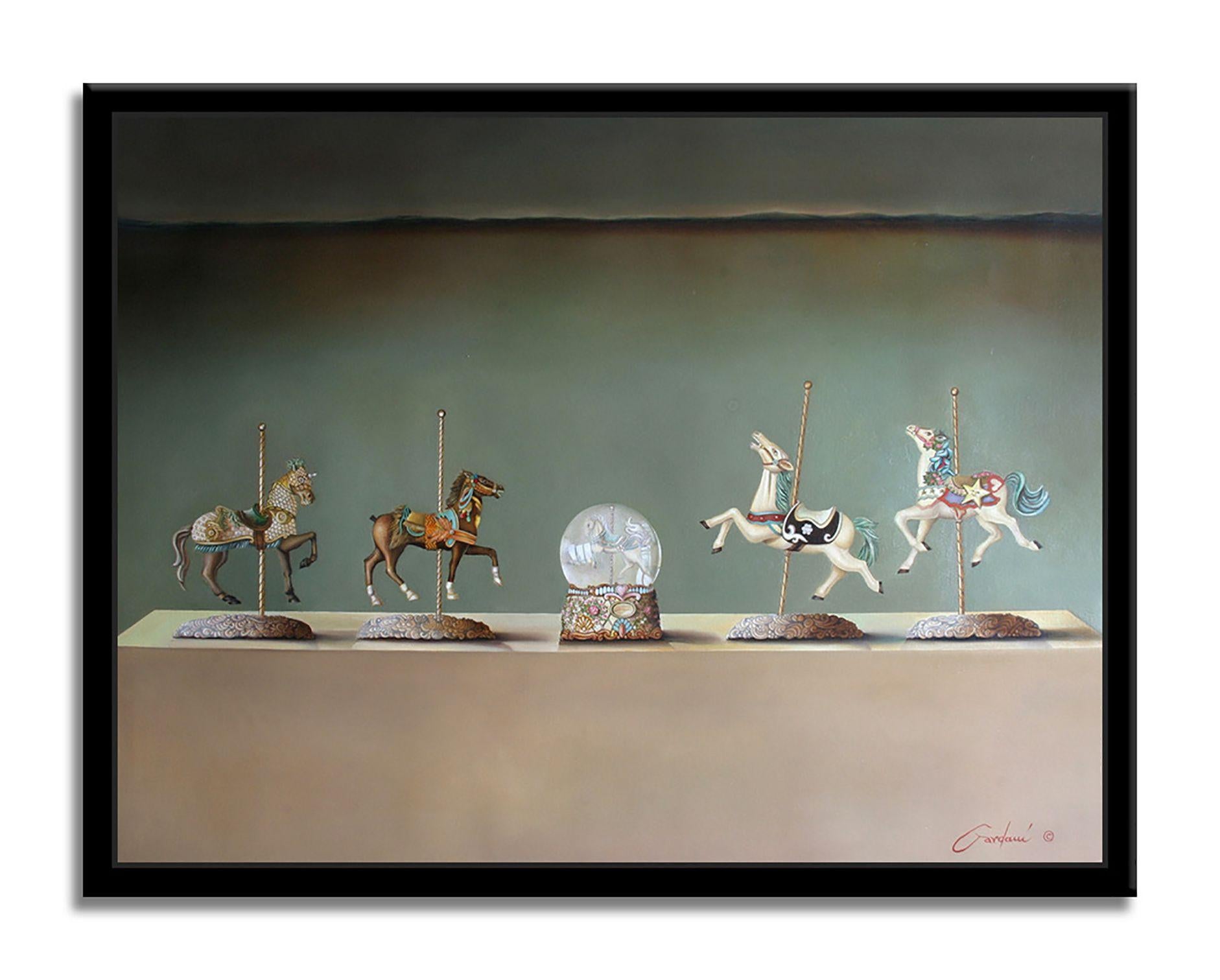Happiest Carousel -, Painting, Oil on Canvas For Sale 1