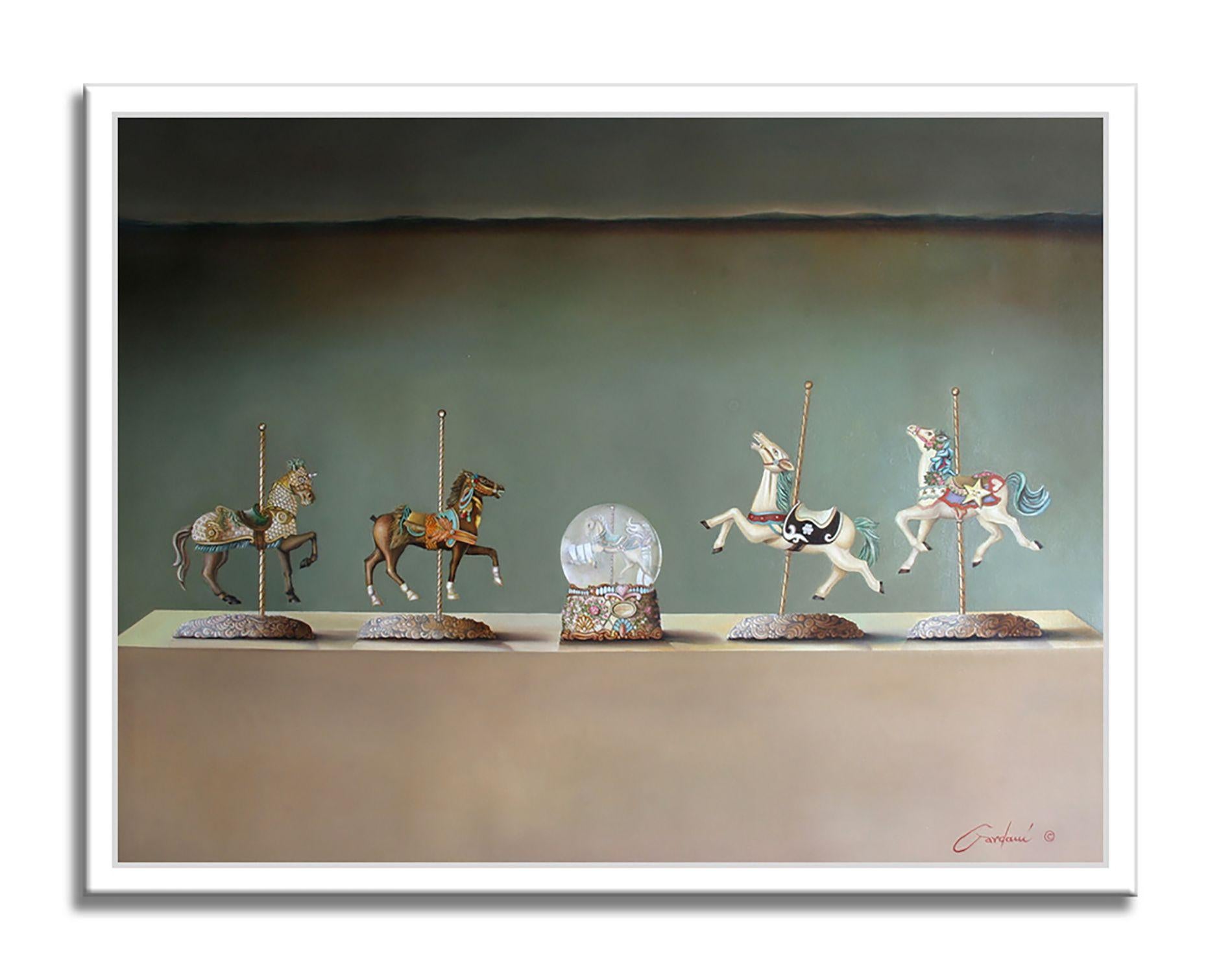 Happiest Carousel -, Painting, Oil on Canvas For Sale 3