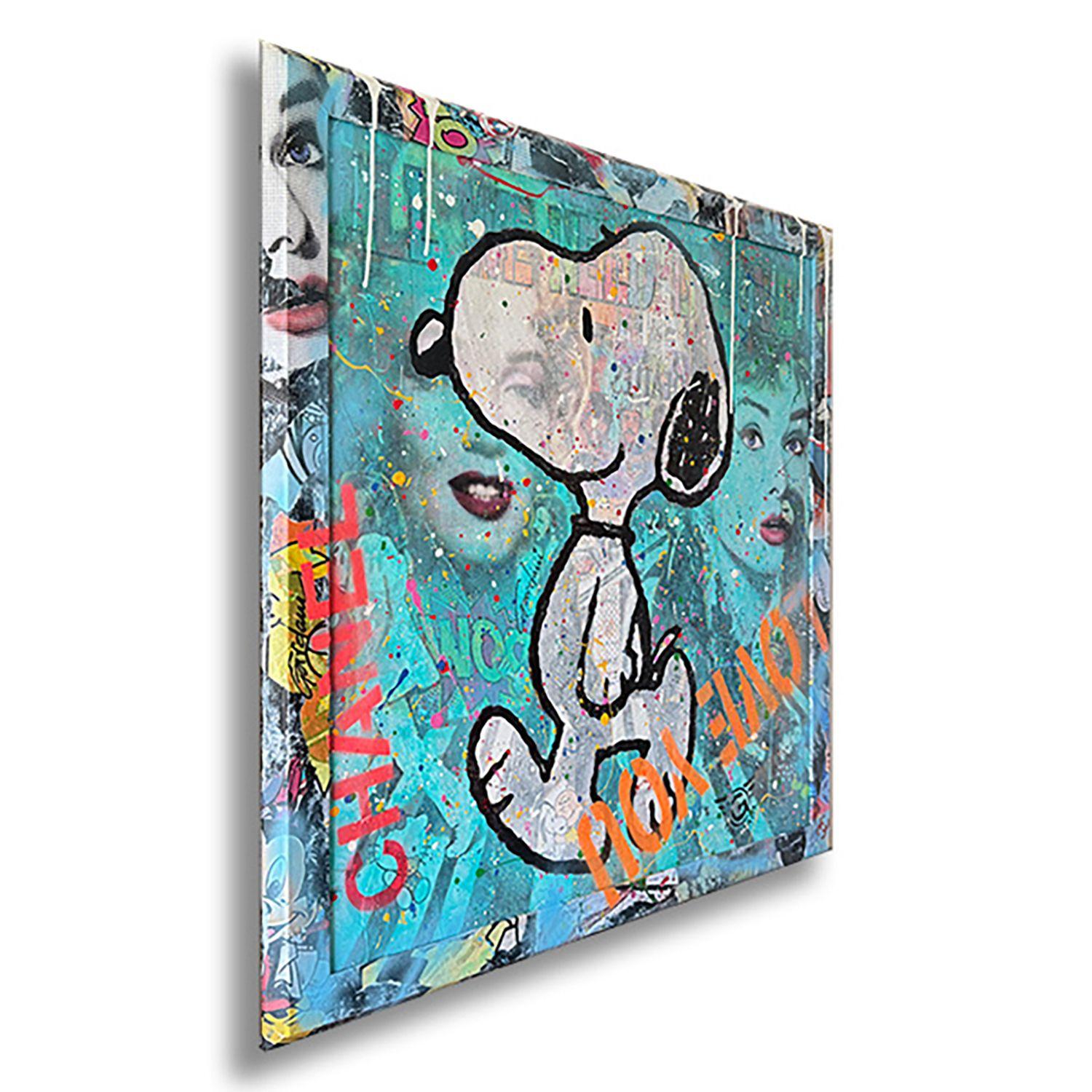 Einzigartiges Pop-Art-Originalgemälde auf Leinwand von Gardani, handsigniert vom Künstler auf der Vorder- und Rückseite, kommt mit offiziellem Gardani-Echtheitszertifikat mit einer einzigartigen Dollarschein-Sequenz als Registrierungsnummer für