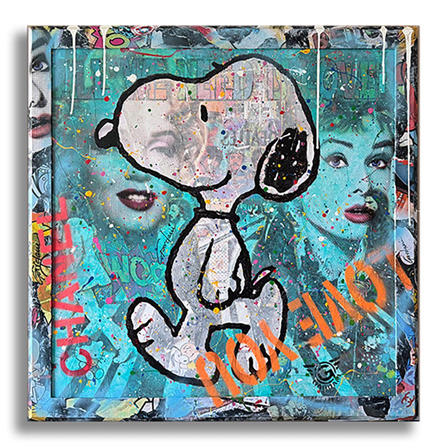 Happy day Snoopy, Gemälde, Acryl auf Leinwand im Angebot 2