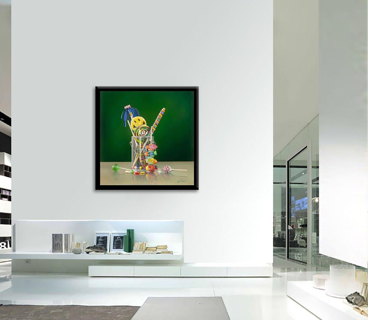 Happy Time, Painting, Oil on Canvas For Sale 1