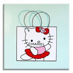 Hello kitty â€“ Original Painting on canvas, Painting, Oil on Canvas