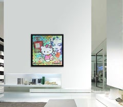 Hello Kitty Chanel â€“ Original Painting on canvas, Painting, Acrylic on Canvas