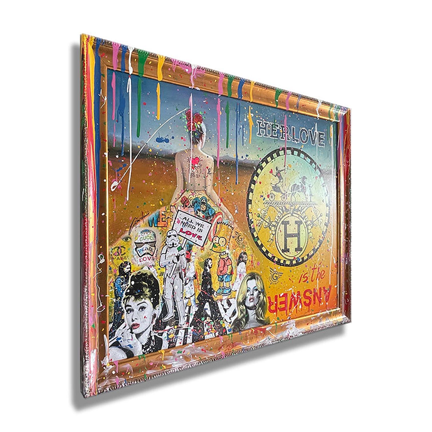 Ihre Liebe, Gemälde, Acryl auf Leinwand (Pop-Art), Painting, von Gardani Art