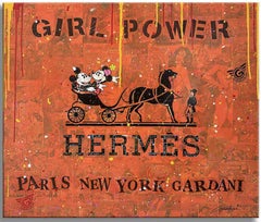 Hermes Girl Power - Peinture originale sur toile, Peinture, Acrylique sur toile