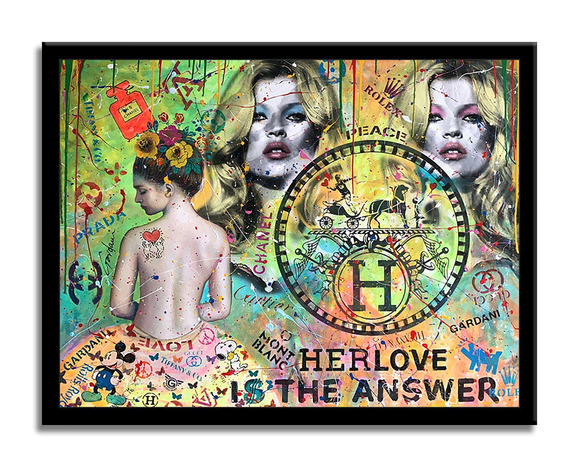 Hermes is the Answer - Peinture originale sur toile, Peinture, Acrylique sur Canva - Pop Art Painting par Gardani Art