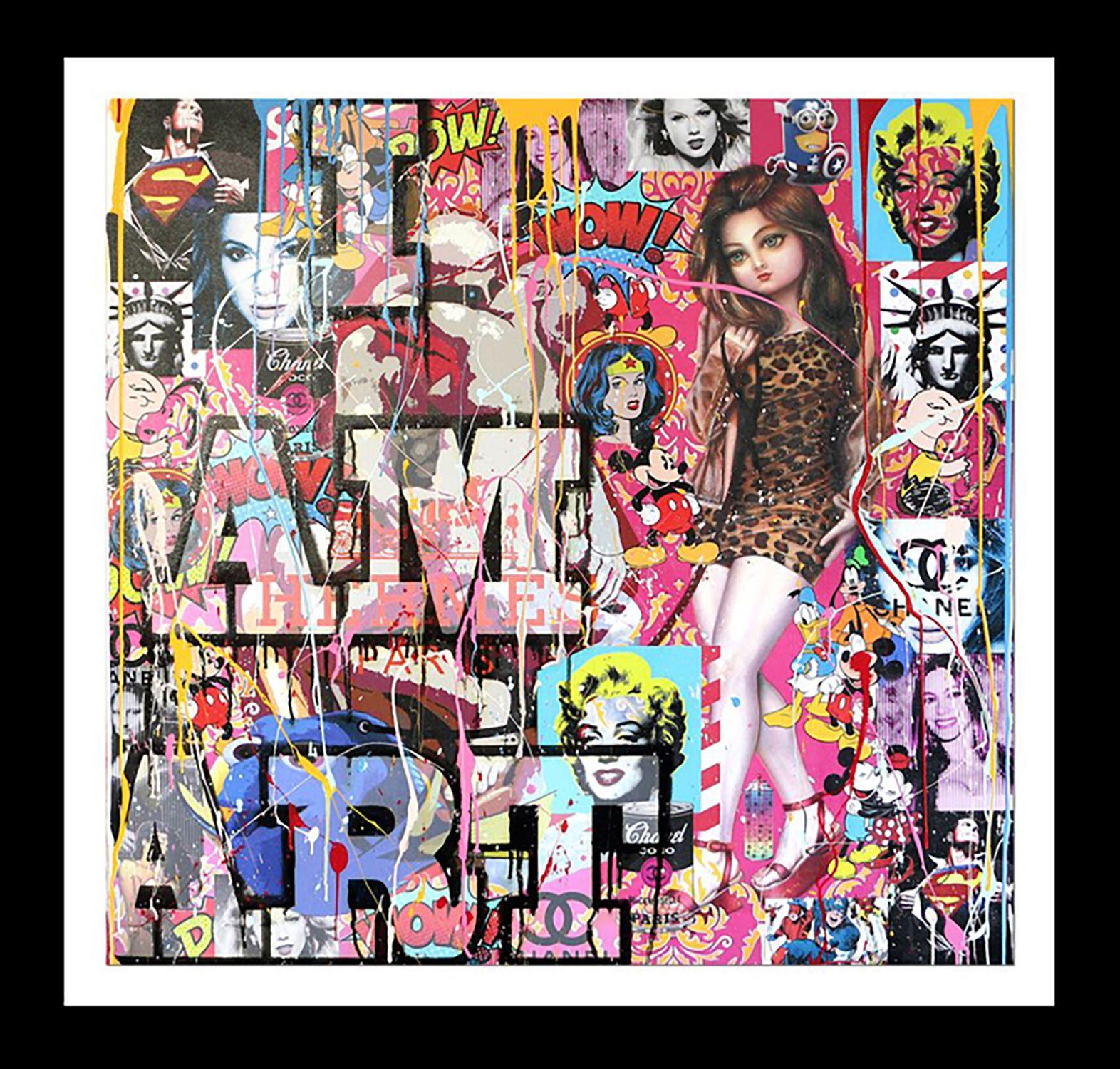 Pittura originale su tela.    Dipinto originale Pop Art su tela di Gardani, unico nel suo genere, disponibile per te. Firmato a mano dall'artista davanti e dietro, viene fornito con il Certificato di Autenticità ufficiale Gardani con una sequenza