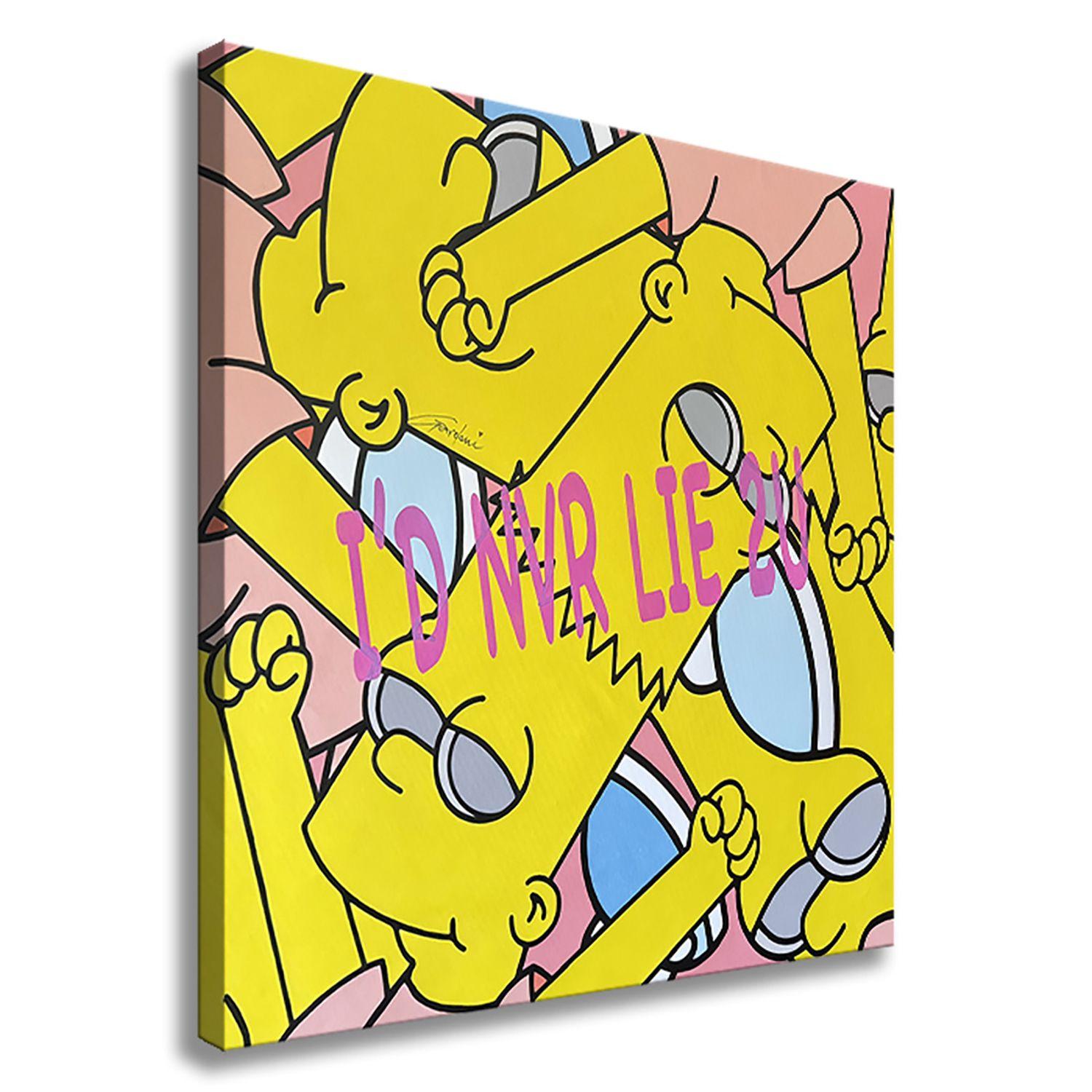 I'd never lieh dir Bart, Gemälde, Acryl auf Leinwand (Pop-Art), Painting, von Gardani Art