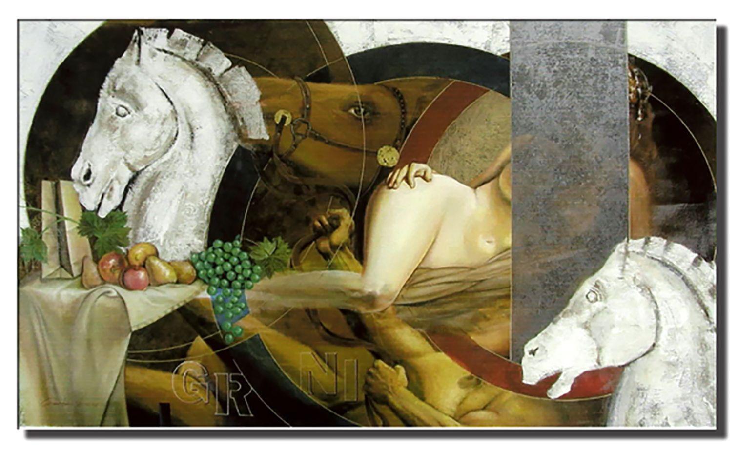 Jakiemate, Painting, Oil on Canvas For Sale 1