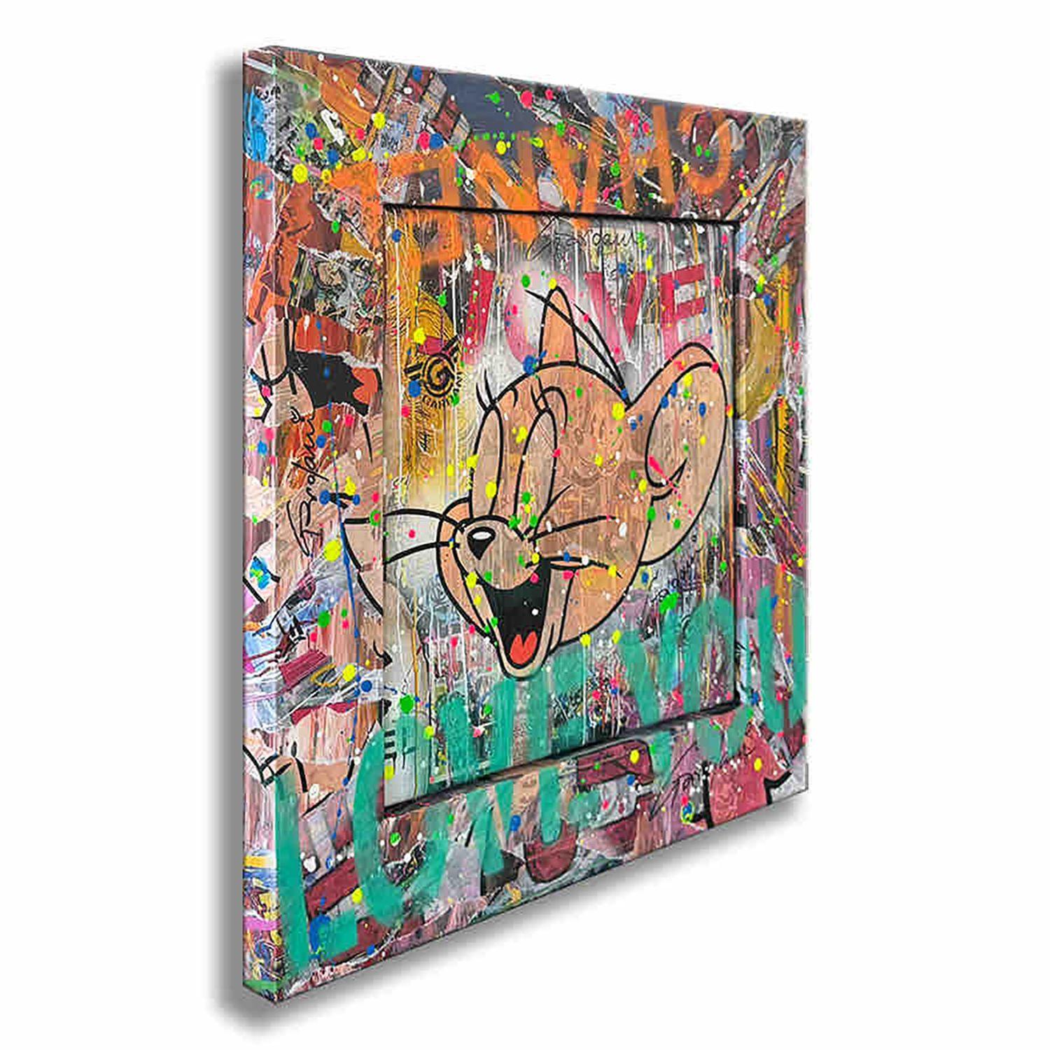 Jerry Easy – Originalgemälde, Gemälde, Acryl auf Leinwand (Pop-Art), Painting, von Gardani Art