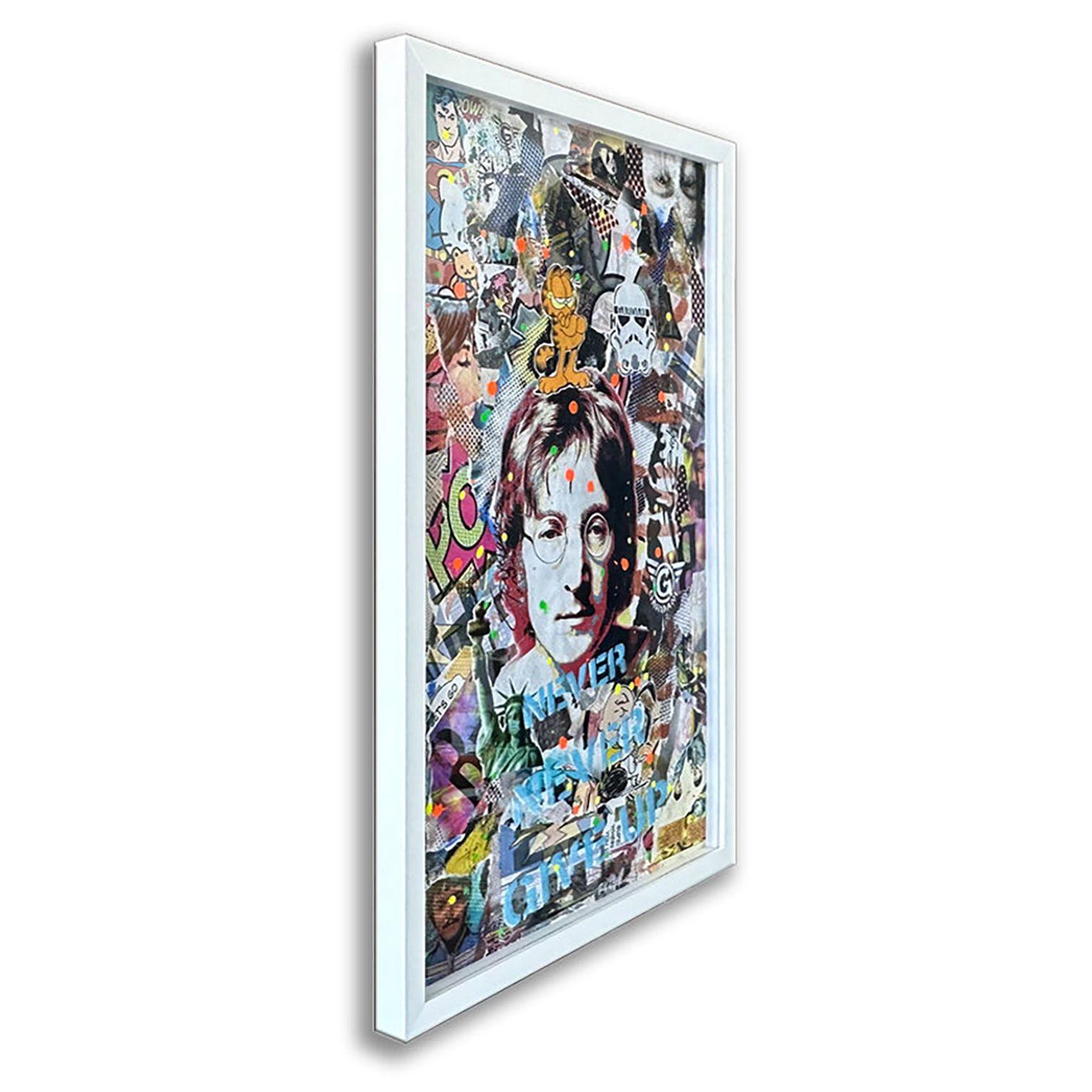 John Lennon Ocean - Originalgemälde auf Papier, Gemälde, Acryl auf Papier (Pop-Art), Painting, von Gardani Art