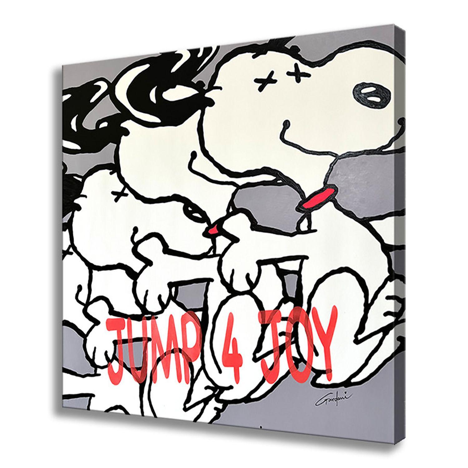 Jump for Joy Snoopy, Painting, Acrylic on Canvas For Sale 1