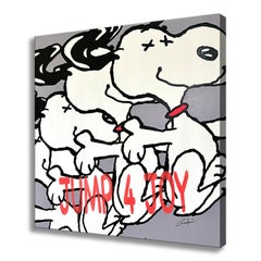 Jump for Joy Snoopy, Painting, Acrylic on Canvas