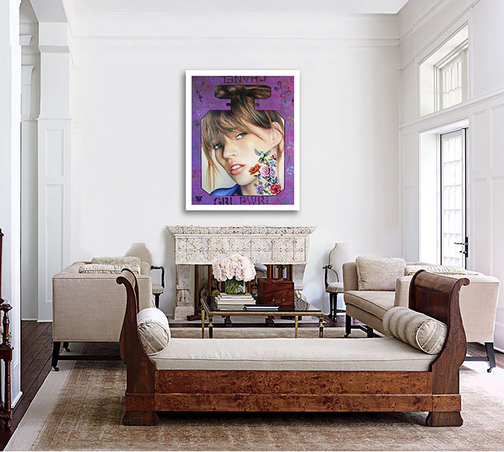 Kate Girl Power, Gemälde, Öl auf Leinwand im Angebot 2